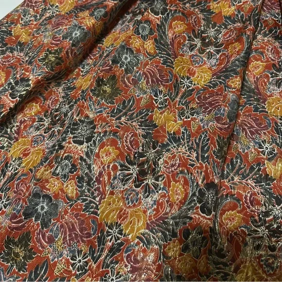 Anthropologie Maeve Floral Metallic Brocade Rosia Mini Skirt - Picture 5 of 9